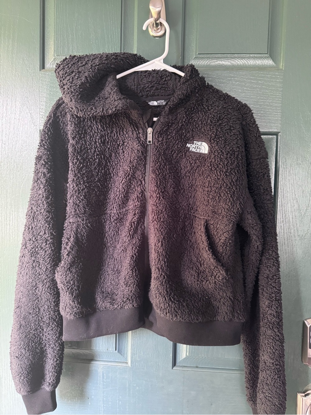 The North Face Kids Black Sherpa Hooded Jacket
